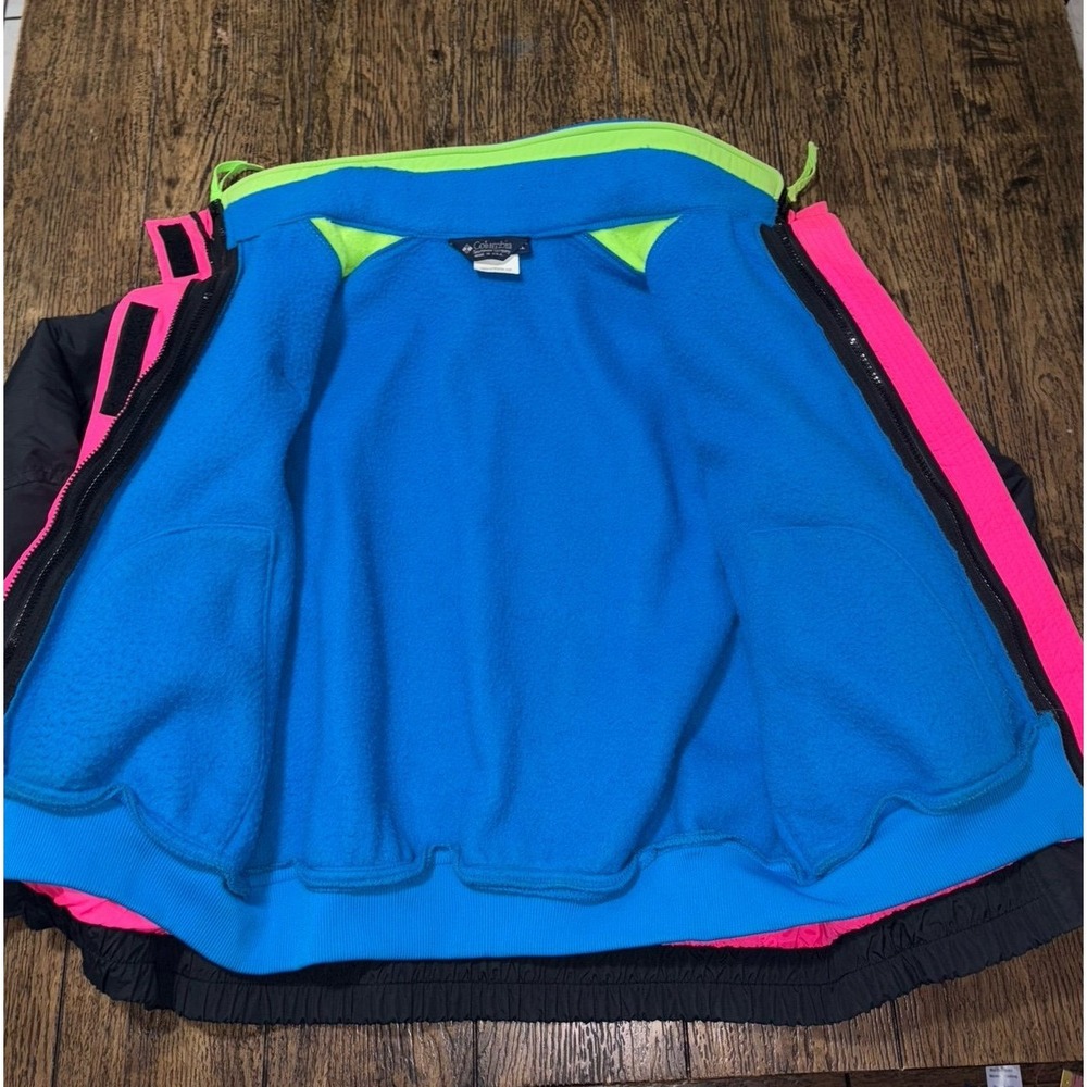 Vintage Columbia Bugaboo Neon Ski Jacket/Pants 3 In 1 Multicolor 90s Womens L/XL - Picture 3 of 9